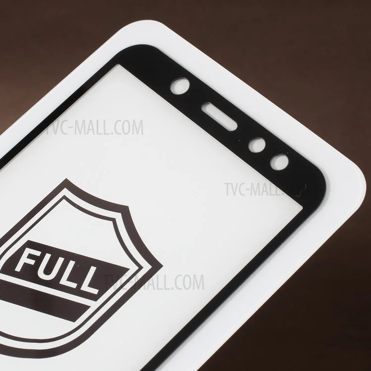 RURIHAI 0.26mm 2.5D Curved Tempered Glass Full Size Screen Protector Film for Samsung Galaxy A6 (2018) - Black