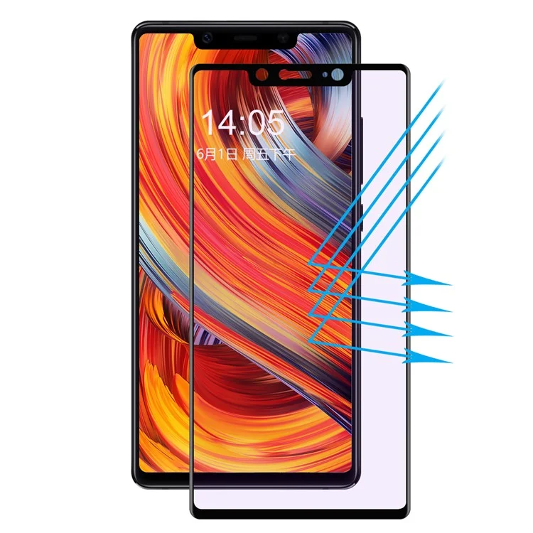 HAT PRINCE for Xiaomi Mi 8 SE (5.88-inch) 0.2mm 9H 3D Curved Carbon Fiber Anti-blue-ray Full Size Tempered Glass Screen Protector