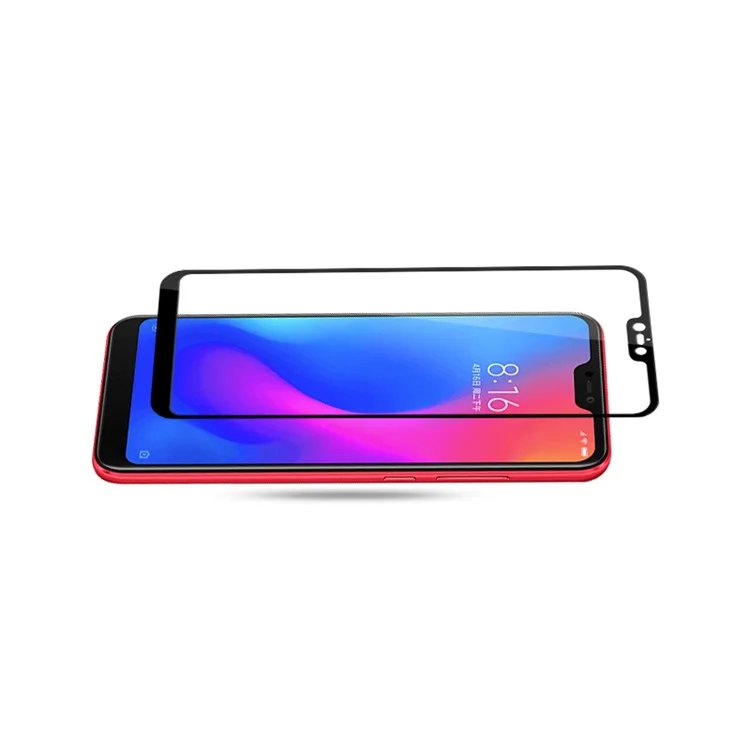 MOCOLO Silk Print Complete Coverage Tempered Glass Screen Protector for Xiaomi Redmi Note 6 - Black