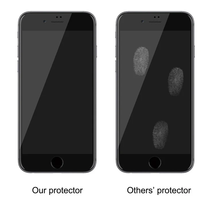 HAT PRINCE for iPhone 8 Plus / 7 Plus 0.26mm 9H 6D Curved Full Size Tempered Glass Screen Protector - Black