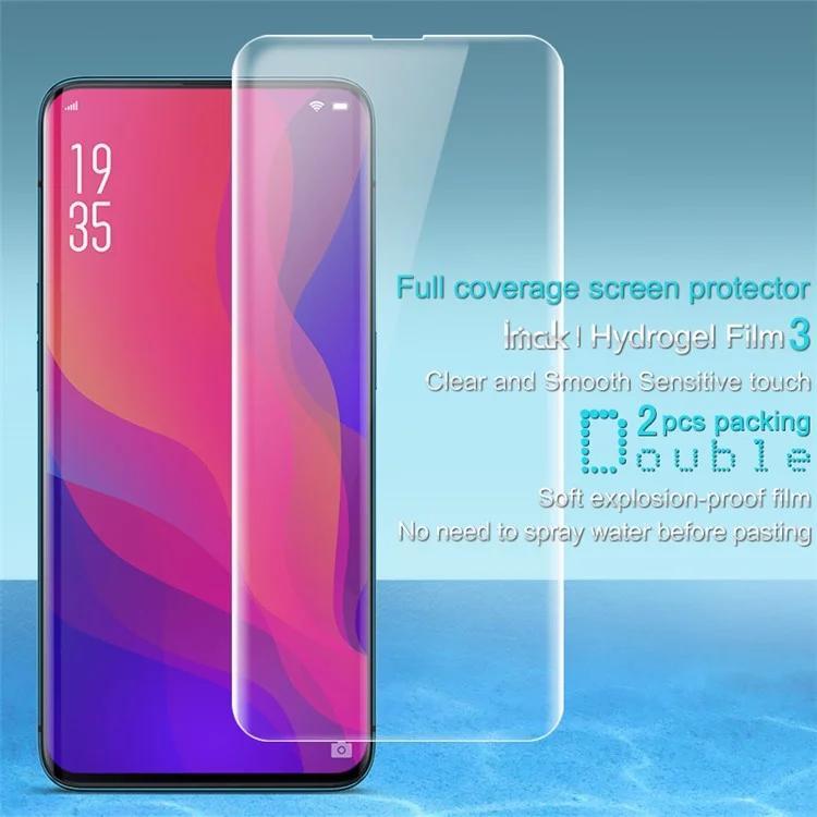 2Pcs/Set IMAK Soft Clearer Hydrogel Film III Full Coverage Screen Protector Film for Oppo Find X