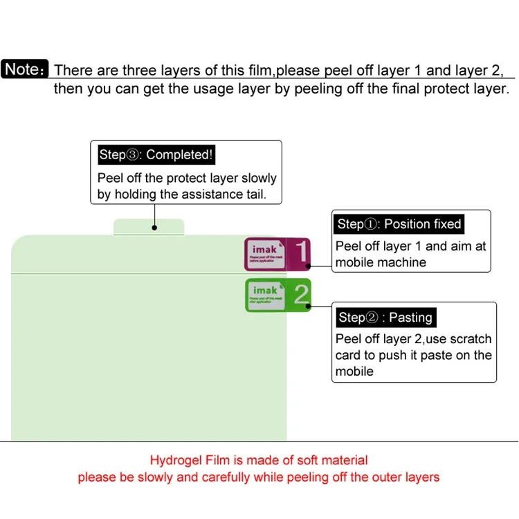 2Pcs/Set IMAK Soft Clearer Hydrogel Film III Full Coverage Screen Protector Film for Oppo Find X