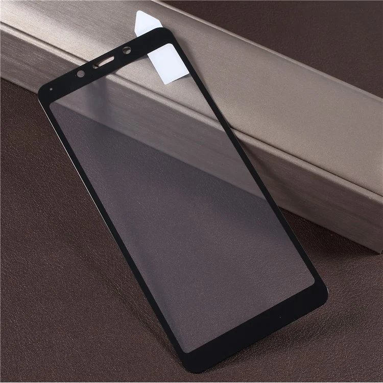 RURIHAI Solid Defense Tempered Glass Full Screen Covering Protector Film for Xiaomi Redmi 6A / Redmi 6 - Black