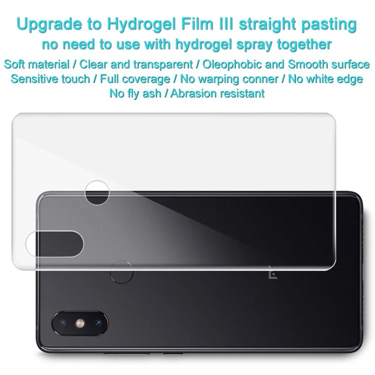2PCS/Set IMAK Soft Hydrogel Back Cover Protector Guard Film for Xiaomi Mi 8 SE (5.88-inch)