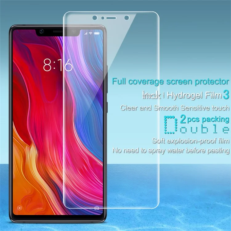 2PCS/Set IMAK Soft Clearer Hydrogel Film III Full Coverage Screen Protector Film for Xiaomi Mi 8 SE (5.88-inch)