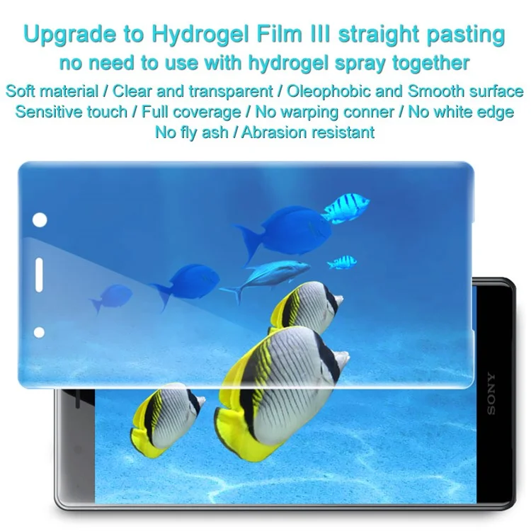 2Pcs/Set IMAK Soft Clearer Hydrogel Film III Full Coverage Screen Protector Film for Sony Xperia XZ2 Premium