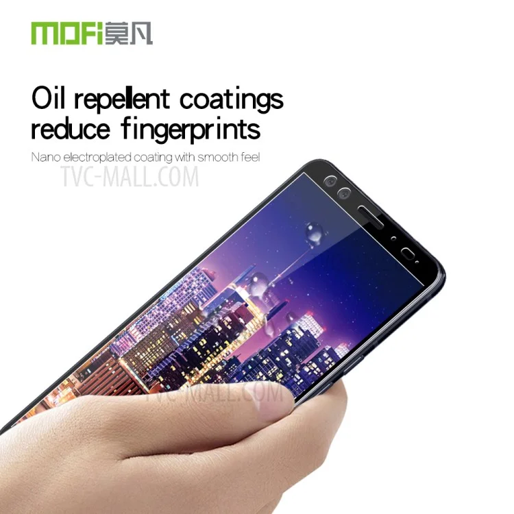 MOFI for HTC U12+ 2.5D 9H Full Covering Tempered Glass Screen Protector Guard - Black