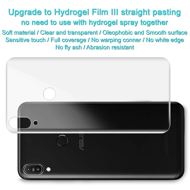 2PCS/Set IMAK Soft Hydrogel Back Cover Protector Guard Film for Asus Zenfone Max Pro (M1) ZB601KL / ZB602KL