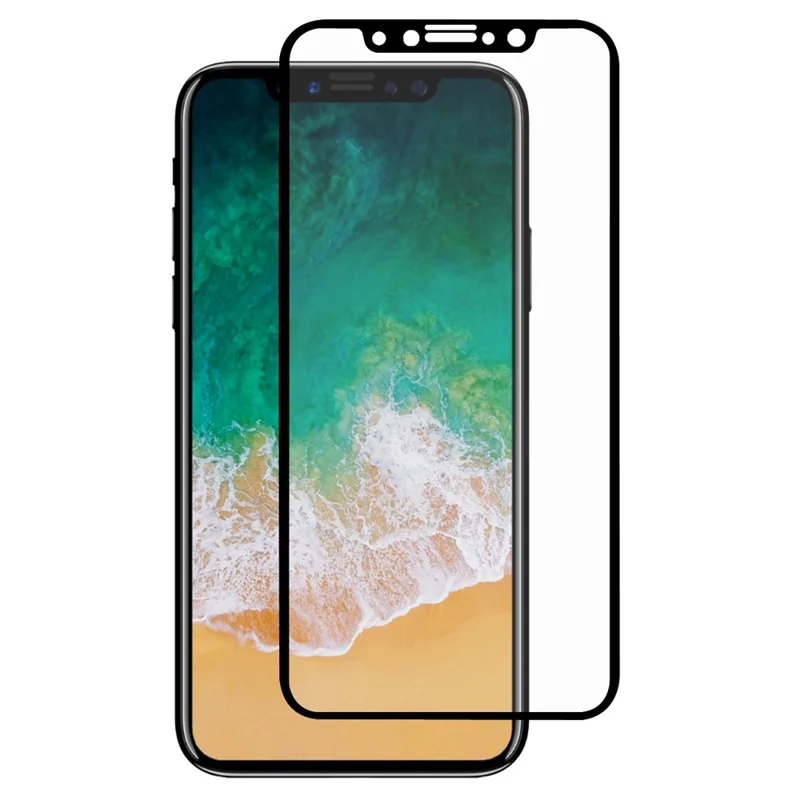 HAT PRINCE Full Glue Full Size 0.26mm 9H 2.5D Arc Edge Tempered Glass Screen Protector for iPhone X / Xs 5.8 inch