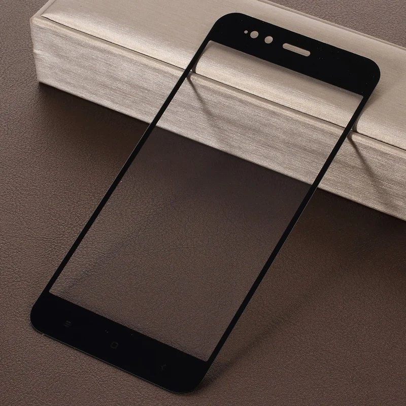 RURIHAI 0.26 مم 2.5D زجاج منحني مقسّى بحجم كامل لحماية الشاشة لهاتف Xiaomi Mi A1/5X - أسود