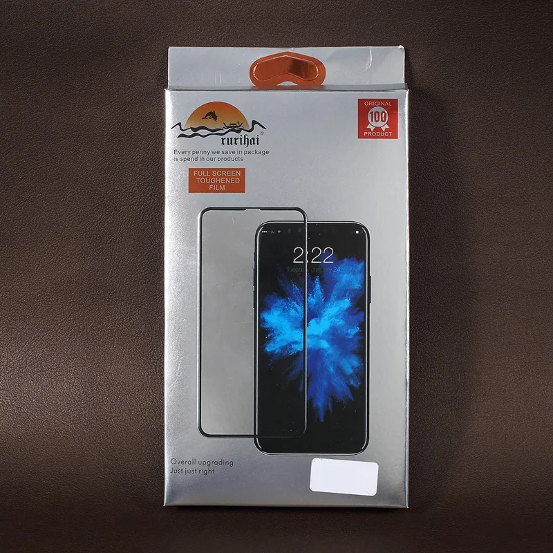 RURIHAI 0.26 مم 2.5D زجاج منحني مقسّى بحجم كامل لحماية الشاشة لهاتف Xiaomi Mi A1/5X - أسود