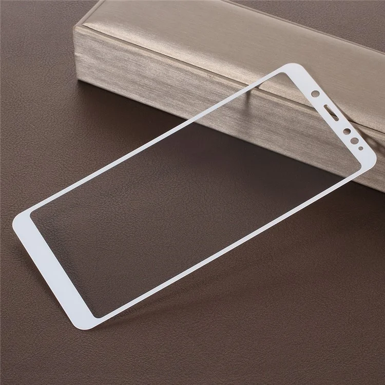 RURIHAI 2.5D Curved Tempered Glass Full Size Screen Film for Xiaomi Redmi Note 5 Pro (Dual Camera) / Redmi Note 5 (China) - White