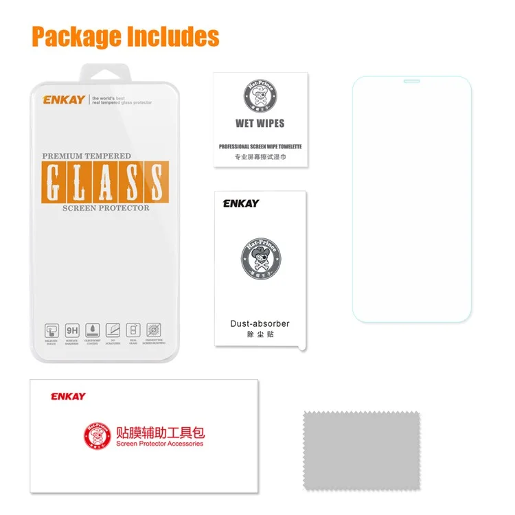 ENKAY HAT PRINCE 0.26mm 9H 2.5D Arc Edge Vetro Temperato Protettivo per iPhone (2019) 6.5" / XS Max 6.5 pollici