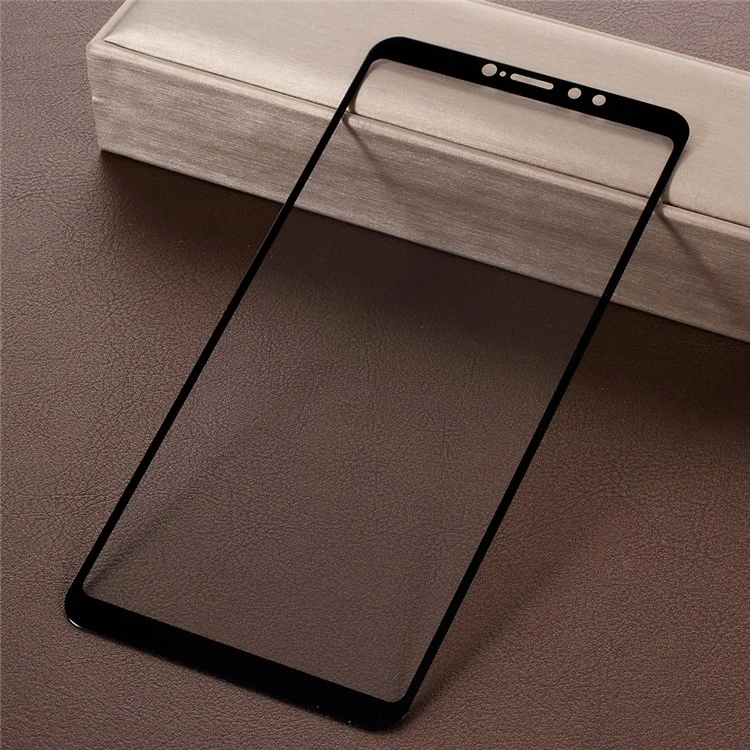 RURIHAI 0.26mm 2.5D Curved Tempered Glass Full Size Screen Protector for Xiaomi Mi Max 3 - Black