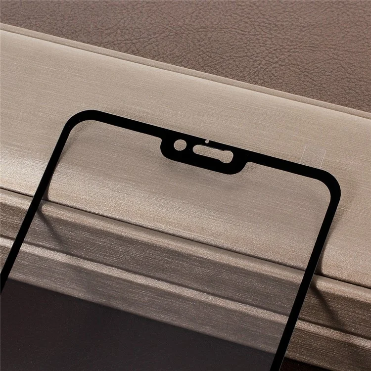 Silk Printing Full Covering Tempered Glass Protector Guard for Xiaomi Xiaomi Redmi Note 6 Pro Pro - Black