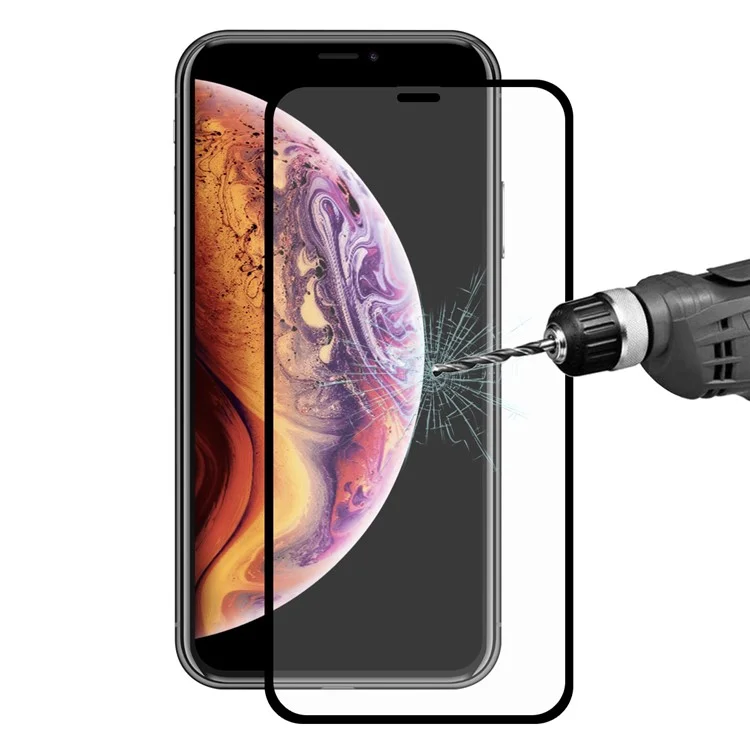 HAT PRINCE Protector de Pantalla de Cristal Templado para iPhone (2019) 6.1" / XR 6.1 pulgadas / Tamaño Completo / 0.2mm / 9H / Borde Curvo 2.5D
