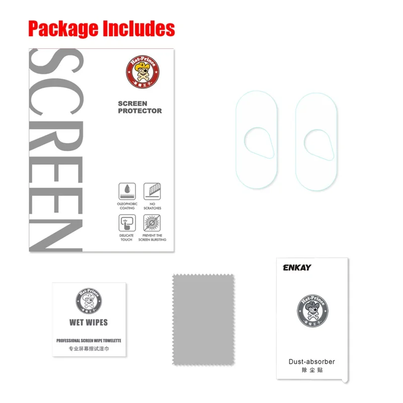 [2PCS] HAT PRINCE [Anti-scratch] Tempered Glass Camera Lens Protector 0.2mm 9H 2.15D Arc Edge for iPhone XS Max 6.5 inch