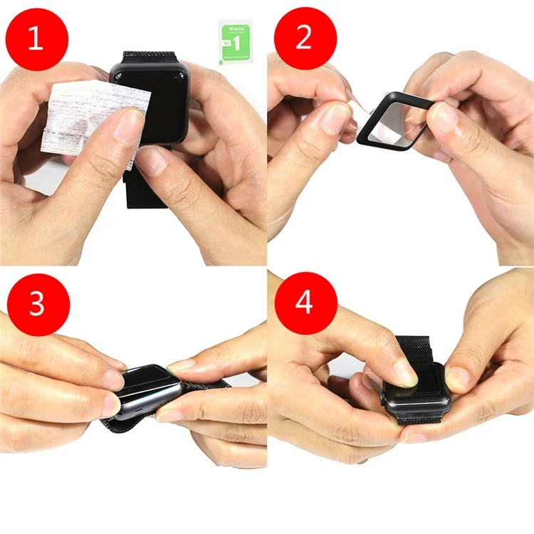 3D 9H Scratch-proof Tempered Glass Full Screen Protector for Apple Watch Series 4 40mm