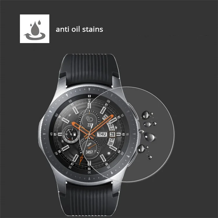 Para Samsung Galaxy Watch 46mm 0.3mm Arco Arestas De Vidro Temperado Protetor De Tela 9h Anti-scratch