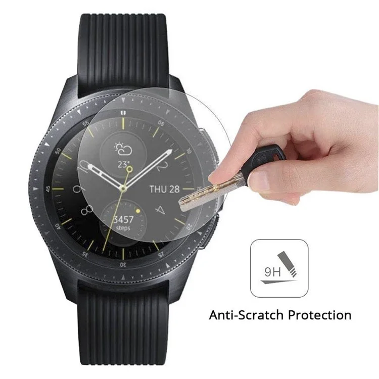 Para Samsung Galaxy Watch 46mm 0.3mm Arco Arestas De Vidro Temperado Protetor De Tela 9h Anti-scratch