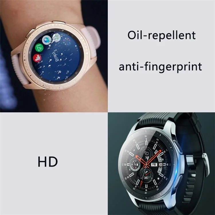 Para Samsung Galaxy Watch 46mm 0.3mm Arco Arestas De Vidro Temperado Protetor De Tela 9h Anti-scratch