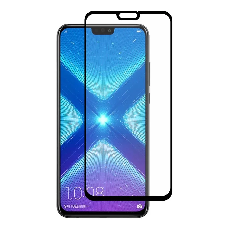 HAT PRINCE Full Glue Full Size 0.26mm 9H 2.5D Arc Edge Tempered Glass Screen Protector per Huawei Honor 8X