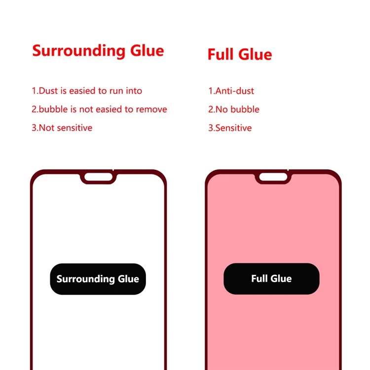 HAT PRINCE Full Glue Full Size 0.26mm 9H 2.5D Arc Edge Tempered Glass Screen Protector per Huawei Honor 8X