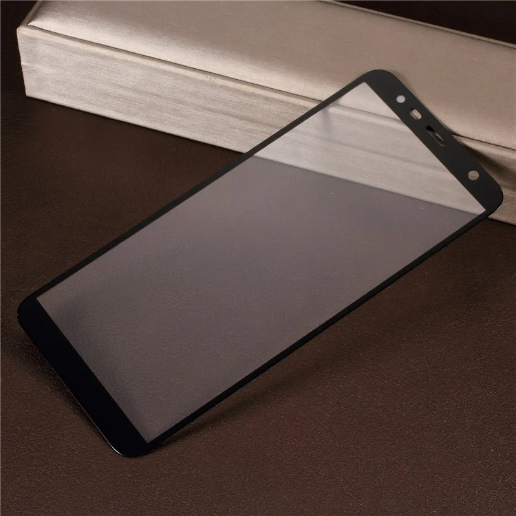 Silk Printing Complete Coverage Tempered Glass Screen Protector per Samsung Galaxy J4 Plus