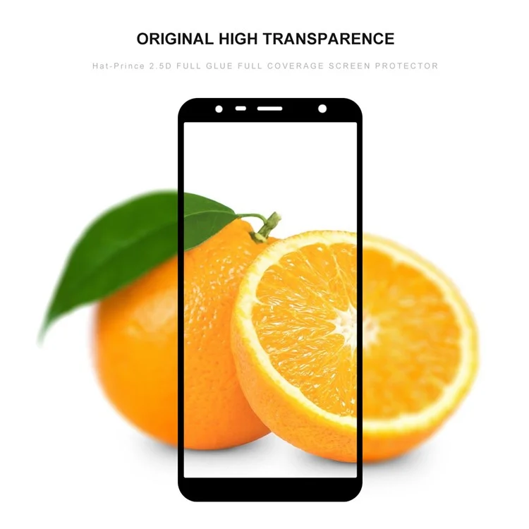 Защитное стекло HAT PRINCE Full Glue Full Size Tempered Glass для Samsung Galaxy J4+ / J6+ 0.26 мм, 9H, 2,5D скругление