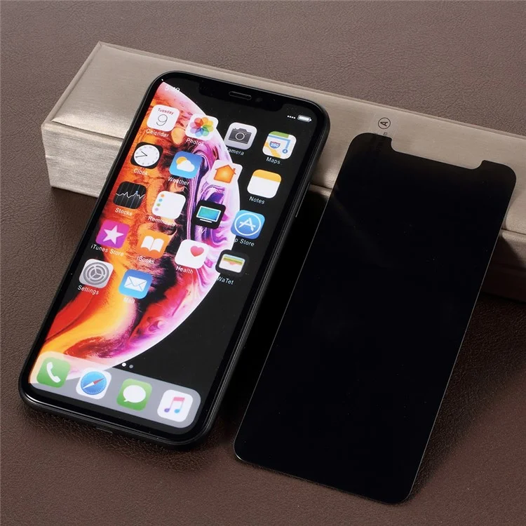Película protectora de vidrio templado antiespia con borde afilado de 0,25 mm para iPhone (2019) 6.1 pulgadas / XR 6.1 pulgadas