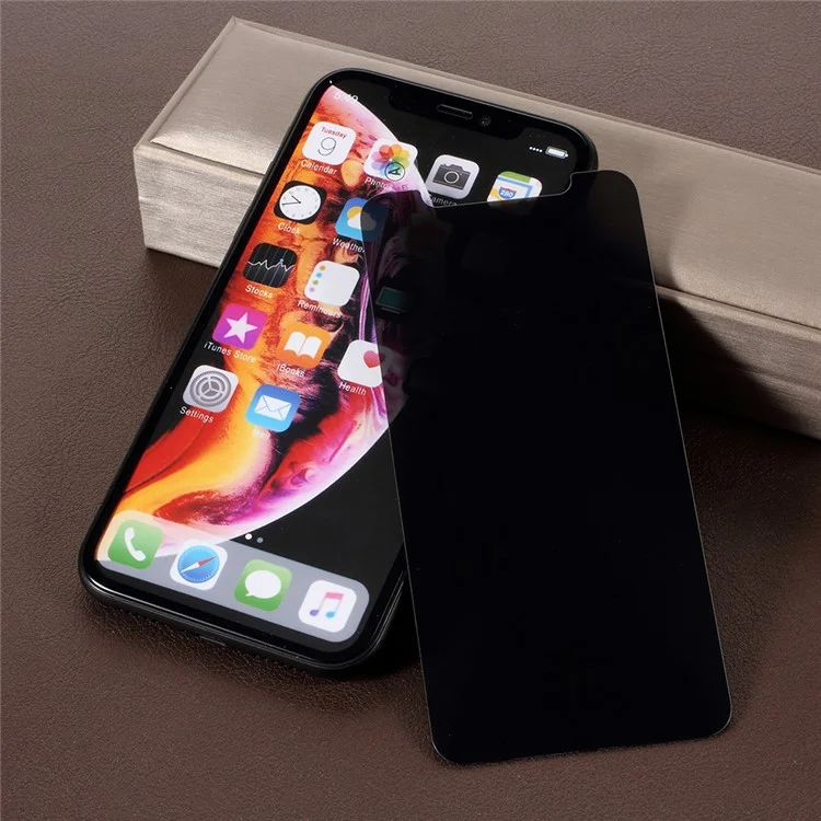 Película protectora de vidrio templado antiespia con borde afilado de 0,25 mm para iPhone (2019) 6.1 pulgadas / XR 6.1 pulgadas
