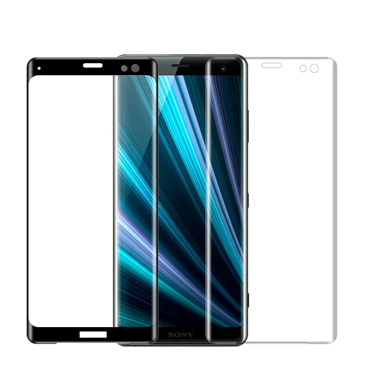 MOFI 3D Calzatura Calda Temped Temped Glass Coperchio Completo Protettore Per Sony Xperia XZ3 - Nero