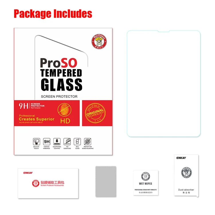 HAT PRINCE 0.33mm 9H 2.5D LCD Tempered Glass Full Screen Shield for iPad Pro 11-inch (2022) / (2021) / (2020)