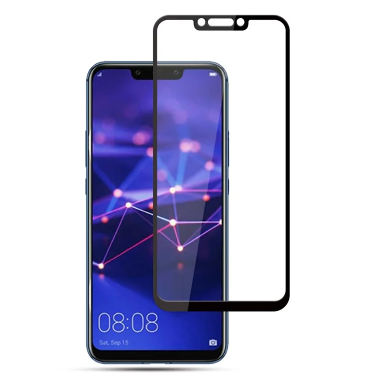 Amorus Para Huawei Mate 20 Lite / Maimang 7 / Nova 3i / P SMART PLUS (2018) / Nova 3 9h Impresión De Seda De Seda De Tamaño Completo Película Protectora De Cristal Anti-explosión [Pegamento Completo] - Negro