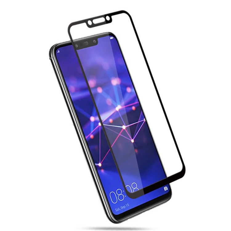 Amorus Pour Huawei Mate 20 Lite / Maimang 7 / Nova 3i / P Smart Plus (2018) / Nova 3 9H Impression De Soie Température Tempéra Verre Tempique Screen Film De Protection [Colle Colle] - Noir