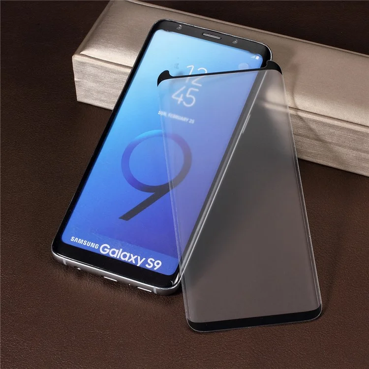 RURIHAI 3D изогнутое закаленное стекло экрана Защитная пленка для Samsung Galaxy S9 SM-G960 (совместима с чехлом)