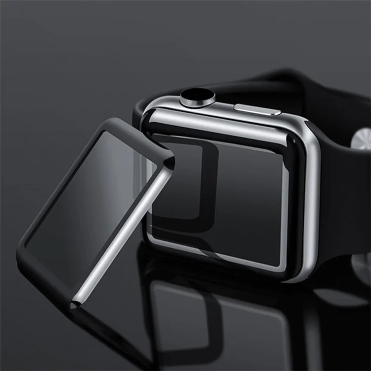 Mocolo Para Apple Watch Series 4 44mm 3D Protetor de Vidro Temperado em Tela Cheia - Preto