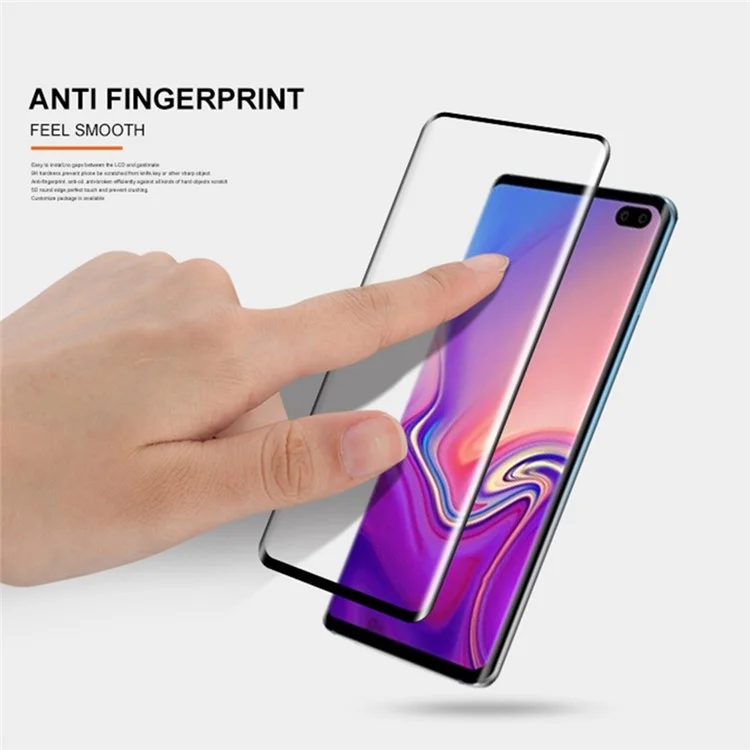 MOCOLO for Samsung Galaxy S10 3D Curved Tempered Glass Screen Protector (Scaled-Down Version) - Black