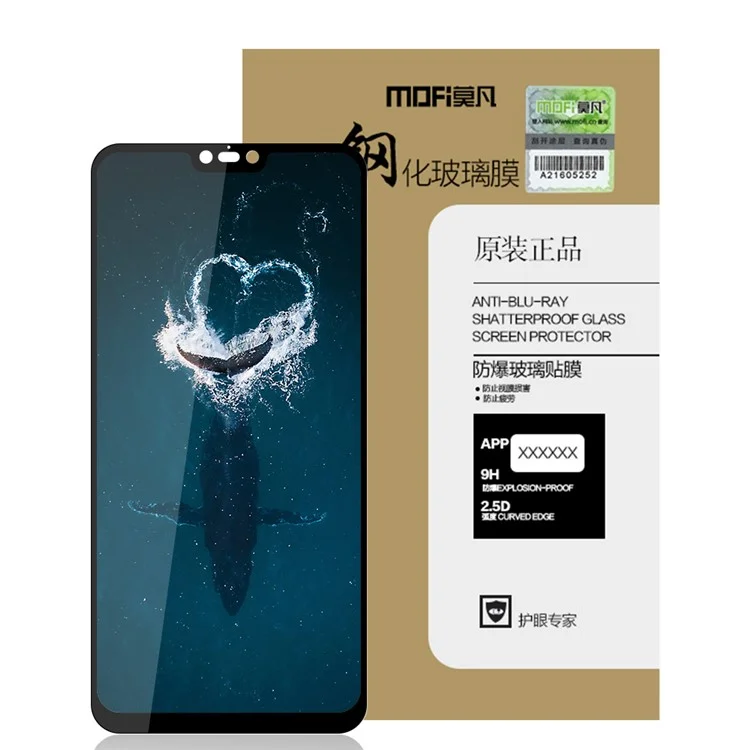 Escudo De Pantalla Completa De Cristal Templado Anti-explosión MOFI Para Xiaomi MI 8 Lite / MI 8 JUVENTUD (MI 8X)