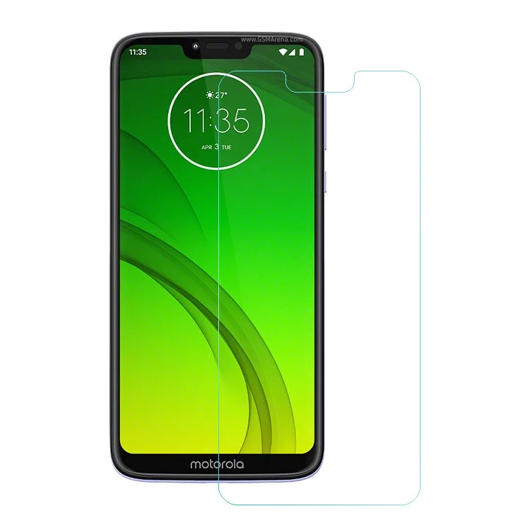 Película de Protección de Pantalla de Vidrio Templado de Borde de Arco de 0.3 mm Para Motorola Moto G7 Potencia