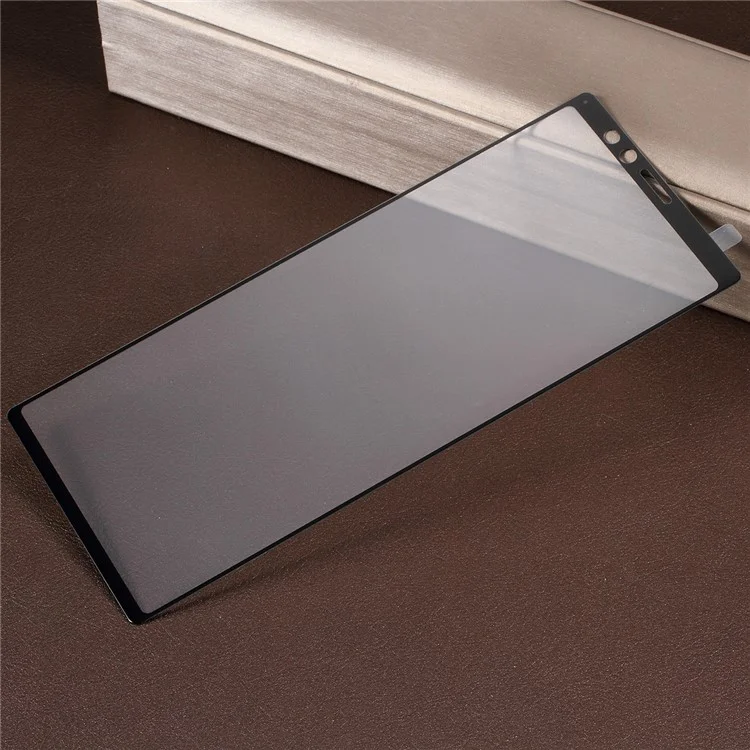 3D Full Screen Covering Tempered Glass Protection Film for Sony Xperia 1 - Black