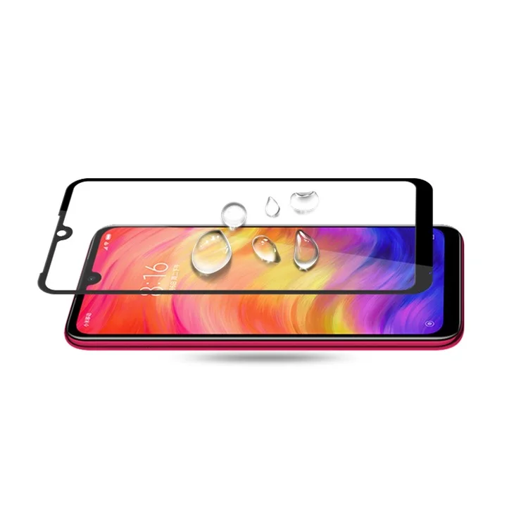 Mocolo Seidendruck Anti-explosion Temperiertes Glas Vollbildschild [vollkleber] Für Xiaomi Redmi Note 7 / Anmerkung 7 Pro (indien) - Schwarz