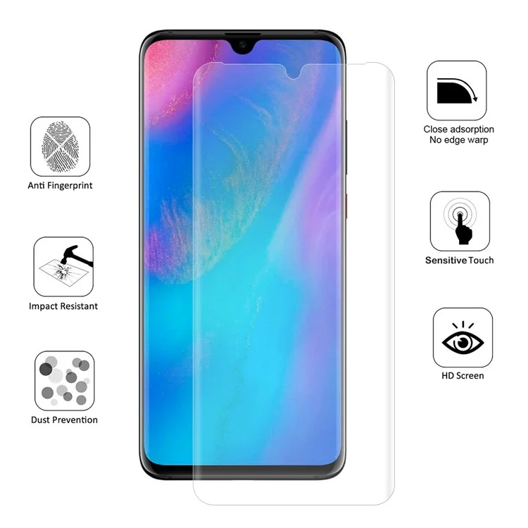 Hat Prince 3D Película de Protección de Pantalla Suave de Tamaño Completo Para Huawei P30 Pro