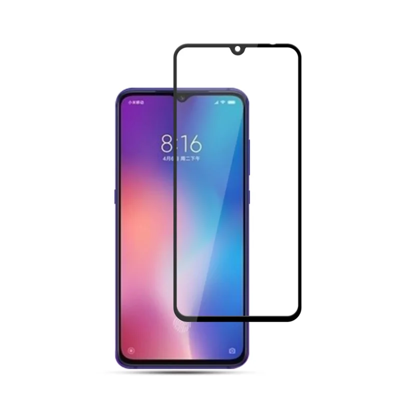 MOCOLO Full Coverage Full Glue Silk Print Tempered Glass Screen Protector Film för Xiaomi Mi 9