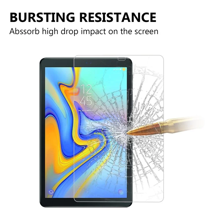 0.25mm Arc Edge 9H Couverture En Plein Écran Protecteur De Verre Trempé Pour Samsung Galaxy Tab A 10.5 (2018) T590 T595