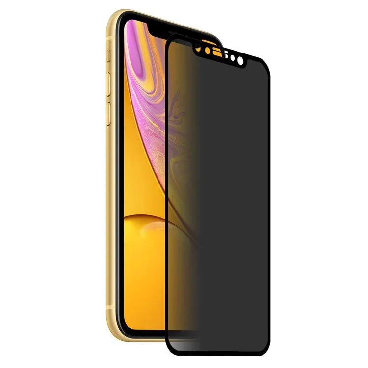 HAT PRINCE für iPhone (2019) 6.1 Zoll / XR 6.1 Zoll 0,26 mm 9H 2,5D Datenschutzschutz Vollbildschirm-Panzerglas-Schild