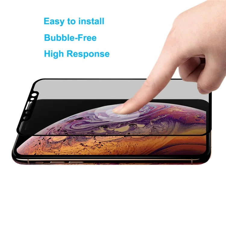 HAT PRINCE 0.26mm 9H 2.5D Privacy Protection Full Screen Tempered Glass Protector for iPhone (2019) 5.8 inch / XS/X 5.8 inch