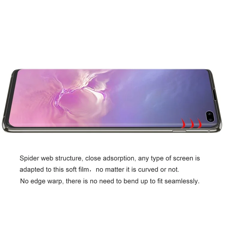 Hut Prinz 3D Voller Größe Soft Screen Protector Film Für Samsung Galaxy S10 Plus (Fingerprint Unlock)