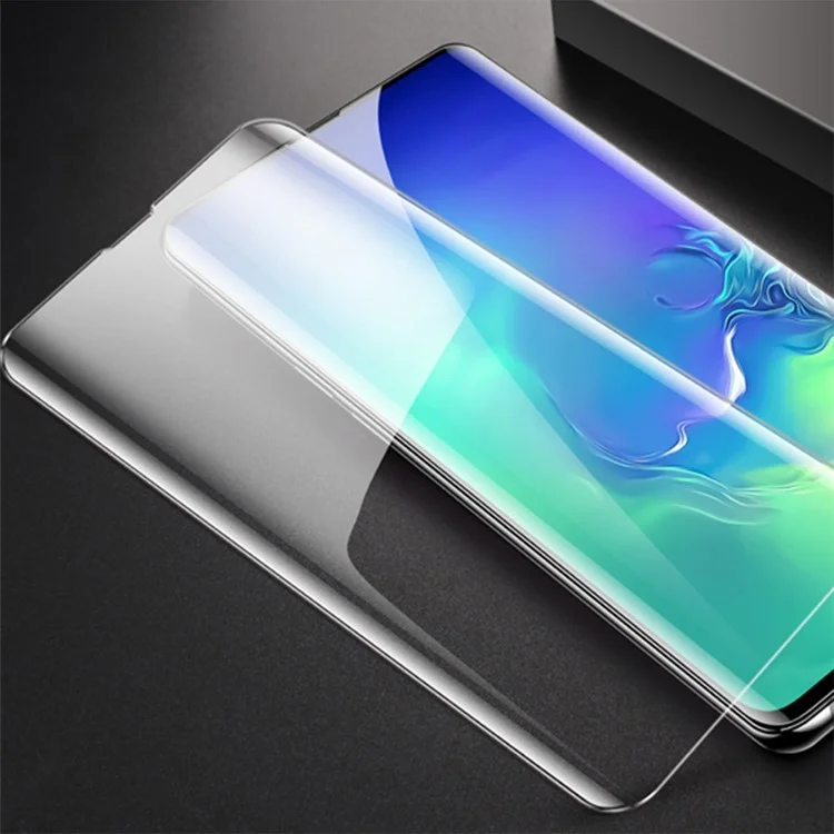 Mocolo 3D Gebogene Klebstoff UV Light -bestrahlung Film Für Samsung Galaxy S10, Vollbeschwerde HD Temperierte Glasschilddrüter -beschützerin