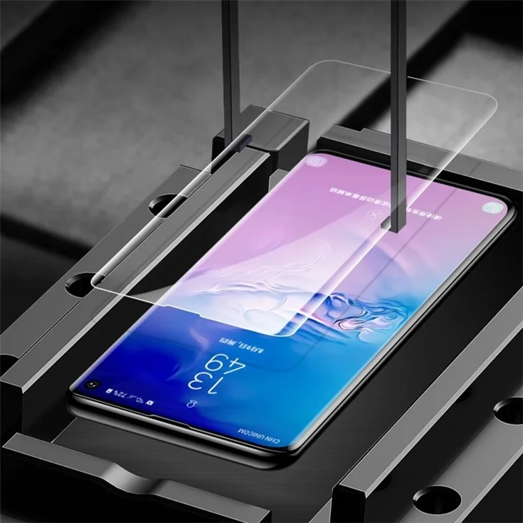 Mocolo 3D Gebogene Klebstoff UV Light -bestrahlung Film Für Samsung Galaxy S10, Vollbeschwerde HD Temperierte Glasschilddrüter -beschützerin